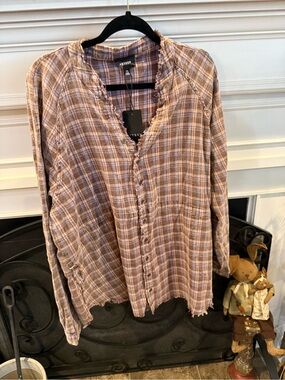 Rails Relaxed Plaid Button-Down Shirt in Brown Multi